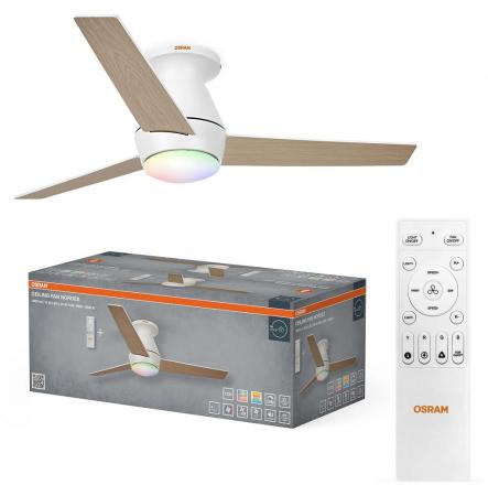 OSRAM Ceiling Fan Nordes 38W CCT RGB Deckenventilator mit Licht 3000-6500K dimmbar