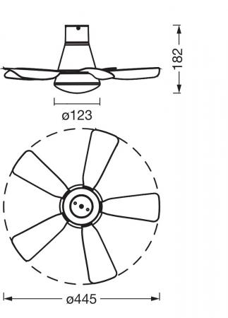 OSRAM Ceiling Fan Leste Deckenventilator mit Licht 21W CCT Weiß