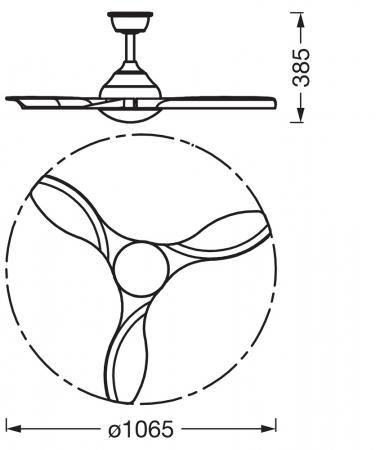 OSRAM Ceiling Fan Bise 48W CCT RGB Deckenventilator mit Licht 3000-6500K dimmbar