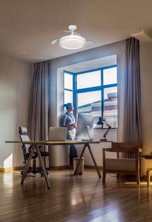 OSRAM Ceiling Fan Poniente 1060 mm 66W CCT Deckenventilator mit LED-Licht und Fernbedienung