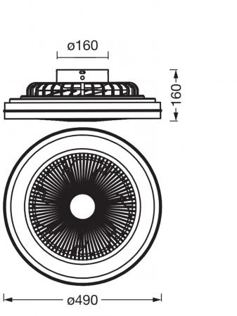OSRAM Ceiling Fan Murlan 490 mm 43 W CCT RGB Deckenventilator