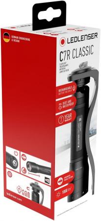 LEDLENSER C7R Classic Taschenlampe 1000 lm Wiederaufladbar Schwarz