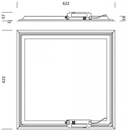 Siteco Apollon 41 Office LED-Panel 59,6x59,6cm 6500K 35W 3700 Lumen UGR19