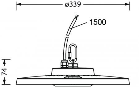 Siteco Highbay 31-S, 90°, PIR-Sensor LED Hallenleuchte 94W neutralweiß 14000 Lumen IP65