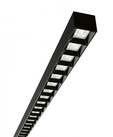 Siteco Silica® 21, direkt/indirekt, Darklight-Reflektor, schwarz, Lichtfarbe 2700..6500K, UGR ≤ 19, DALI DT8, tiefschwarz matt 15540lm