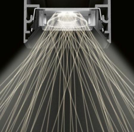Siteco Silica 21 Hängeleuchte direkt/indirekt symmetrisch breit strahlend, ELDACON® L, Darklight-Reflektor, schwarz, Lichtfarbe 840, UGR ≤ 19, DALI 2, verkehrsweiß (RAL 9016)