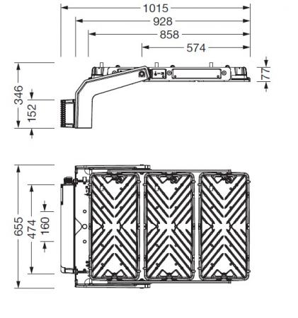 Siteco Fluter Floodlight FL 11 maxi pro, Fluter, PL33T, asymmetrisch strahlend 4000K