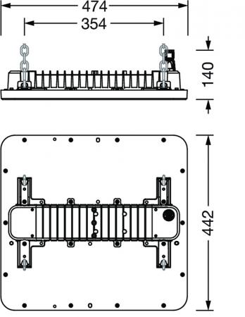 Siteco Highbay 11 midi Hallenleuchte 18500lm in Weiß 4000K IP66 - direkt symmetrisch breit strahlend