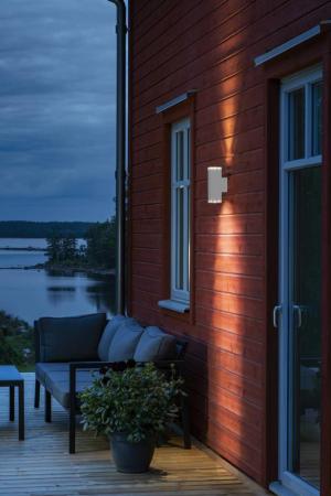 Konstsmide 407-250 Antares Wandleuchte weiß lackiertes Aluminium, klares Acrylglas