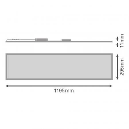 LEDVANCE PANEL PERFORMANCE 1200x300 UGR<19 33W 4000 K - Gute Entblendung