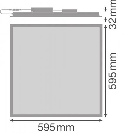 LEDVANCE LED Panel Comfort 600mm 28W 3000K warmweißes Licht