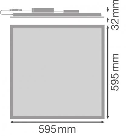 LEDVANCE LED Panel Comfort 600mm 28W 4000K universalweißes Licht