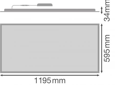 LEDVANCE PANEL VALUE Compact 1200x600 V 53W 4000 K neutralweißes flimmerarmes Licht U19