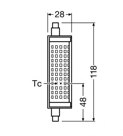 OSRAM Leistungsstarke R7s LED Lampe 118 mm 19W wie 150W neutralweißes Licht 4000K