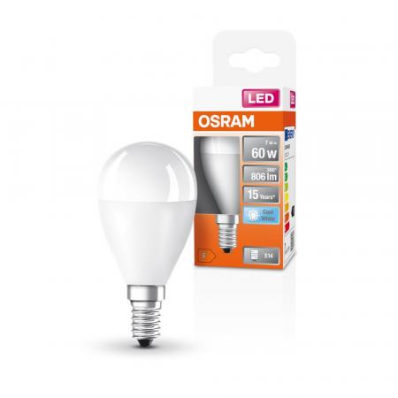 OSRAM LED-Lampe Classic Miniball, 2,2W = 470 Lumen, E14, Warmweiß (2700K), 6er-Pack – Spart Bis Zu 80% Strom!