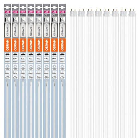 8er Pack 60cm Osram G13 T8 LED Röhre EM 6,6W wie 18W 4000K neutralweiß KVG GLAS