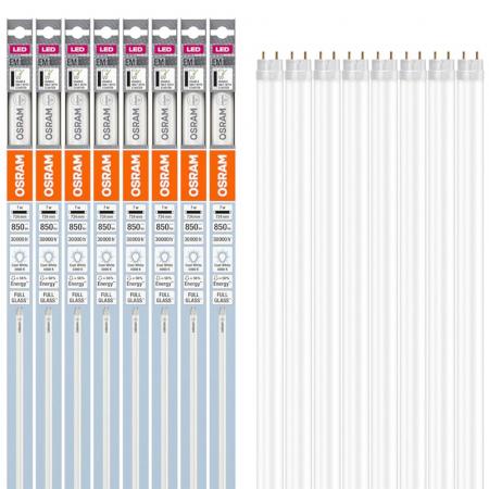 8-Pack 70cm Osram G13 T8 LED Röhre EM 7W wie 16W 4000K neutralweiß KVG GLAS