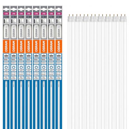 8er Pack 70cm Osram G13 T8 LED Röhren EM 7W wie 16W 6500K tageslichtweiß KVG GLAS