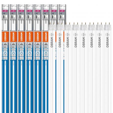 8 x 60cm Osram G13 T8 LED Röhren EM 6,6 W wie 18W 6500K tageslichtweiß KVG PLASTIC