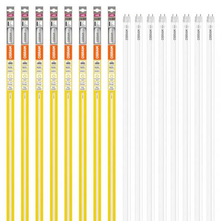 8 x 120cm Osram LED T8 G13 Röhre 15W wie 36W 830 warmweiß EM Glas für KVG/VVG aus Glas