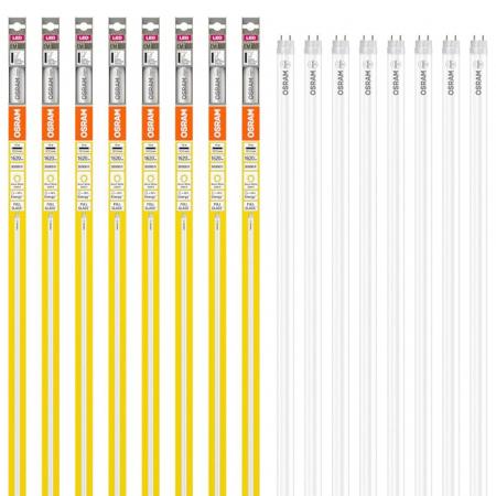 8er Pack 120cm Osram LED T8 G13 Röhre 15W wie 36W 830 warmweiß EM Glas für KVG/VVG