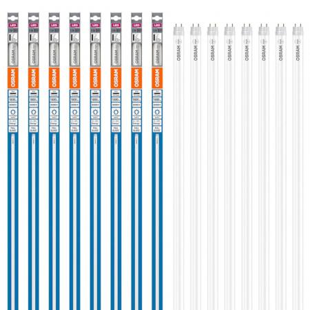 8 x 120cm Osram LED T8 G13 Röhre 15W wie 36W 865 tageslichtweiß EM Glas für KVG/VVG
