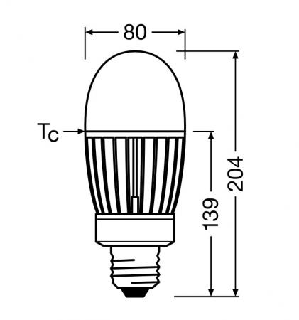 Ledvance E40 LED Straßenlampe HQL 5400LM 41W wie 125W 827 2700K IP65