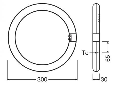 Ledvance T9 LED Röhre TUBE C 32 EM V 18.3W 865 wie 32W G10q Ringform Tageslichtweiß 6500K