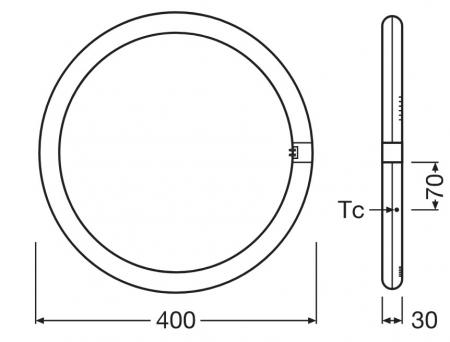 Ledvance T9 LED Röhre TUBE C 40 EM V 24W 840 wie 40W G10q Ringform Tageslichtweiß 6500K