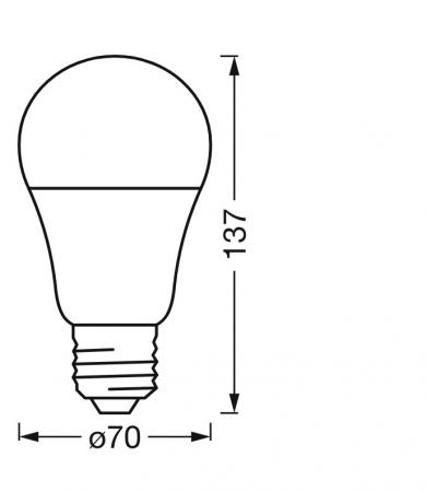 Ledvance E27 LED Lampe Classic A150 dimmbar matt 20W leistungsstark wie 150W 2700K warmweißes Licht