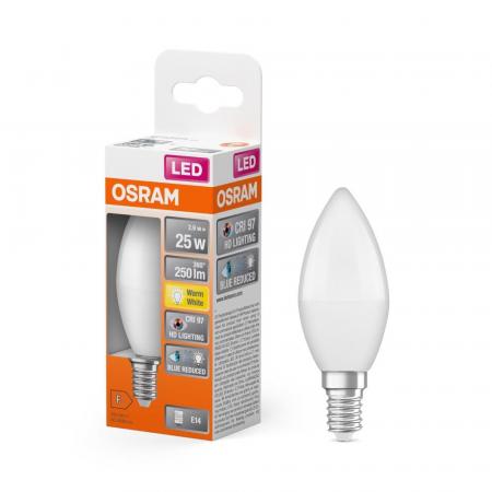 6er Set OSRAM E14 LED Kerzen Lampe Star Classic B 25 2.9W 2,9W wie 25W 2700K warmweißes Licht 97Ra sehr hohe Farbwiedergabe