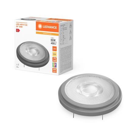 Ledvance G53 AR111 LED Reflektorlampe 24° dimmbar 7.4W wie 50W 12V warmweißes Licht
