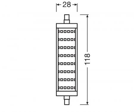 Ledvance R7s LED 118mm Stab Lampe 15W wie 125W warmweißes Licht