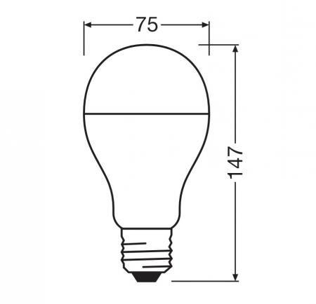 Ledvance E27 LED Lampe Classic matt leistungsstark mit 19W wie 150W 2700K warmweißes Licht