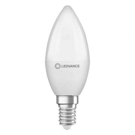Ledvance E14 LED Kerzenlampe Classic matt 4,9W wie 40W 2700K warmweißes Licht - Value Class