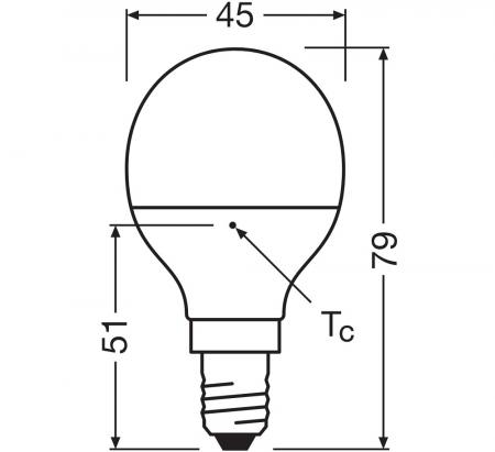 Ledvance E14 LED Tropfenlampe Classic matt 4,9W wie 40W 6500K Tageslichtweiß - Value Class