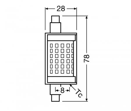 Ledvance R7s LED 78 mm Stab Lampe 11,5W wie 100W warmweißes Licht