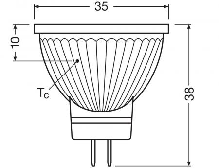 Ledvance GU4 MR11 36° 4.5W wie 35W warmweißer LED-Reflektor dimmbar 12V - hohe Farbwiedergabe 90Ra