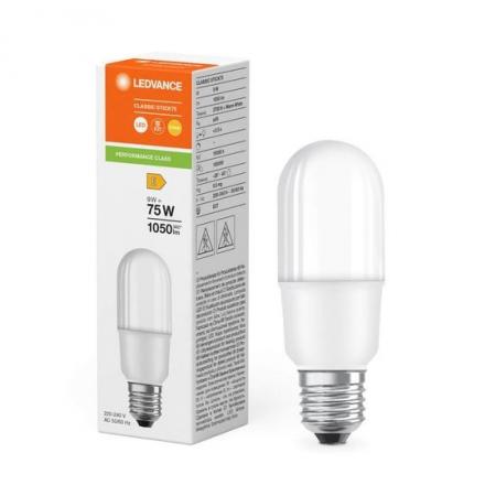 Ledvance E27 STICK LED Lampe 9W wie 75W 2700K warmweißes Licht für schmale Lampenschirme