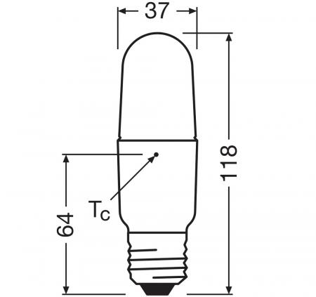 Ledvance E27 STICK LED Lampe 9W wie 75W 2700K warmweißes Licht für schmale Lampenschirme