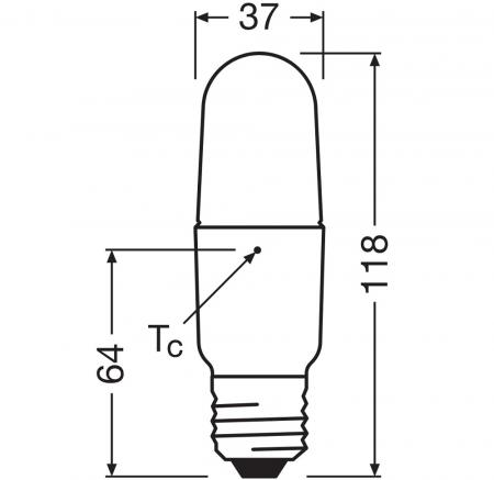 Ledvance E27 LED Stick Lampe Classic matt 9W wie 75W 4000K neutralweißes Licht