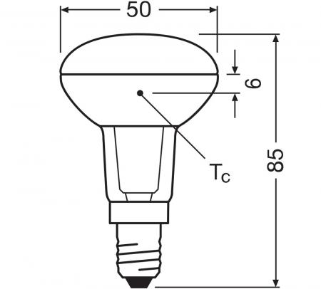 Ledvance E14 R50 Reflektorlampe 36° 1,5W wie 25W Strahler mit warmweißem Licht 2700K