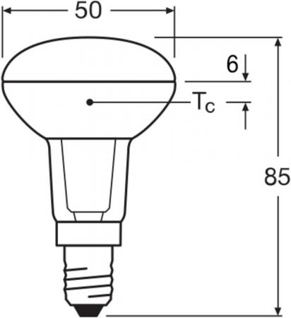 Ledvance E14 R50 Reflektorlampe 36° 4,3W wie 60W Strahler mit warmweißem Licht 2700K
