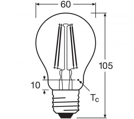 Ledvance E27 CLASSIC Filament LED Lampe klar 7,5W wie 75W 4000K neutralweiß
