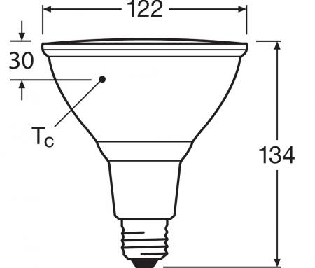 Ledvance E27 PAR38 Reflektor 15° 13,5W wie 120W Strahler mit warmweißem Licht 2700K IP65