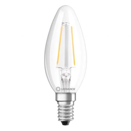 Ledvance E14 LED Kerzenlampe CLASSIC 2,5W wie 25W 2700 K warmweißes Licht