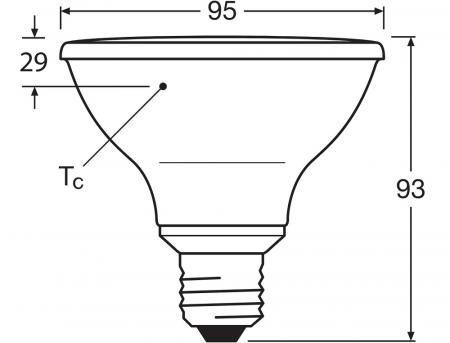 Ledvance E27 PAR30 Reflektor 36° 10W wie 75W dimmbarer Strahler mit warmweißem Licht 2700K mit hoher Farbwiedergabe 90Ra