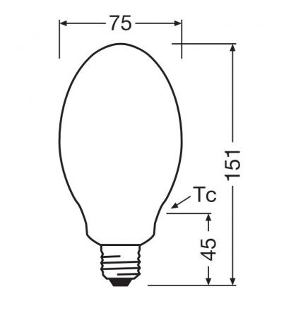 Ledvance E27 HQL LED FIL Straßenlampe 2700lm 20W wie 80W 827 2700K IP65