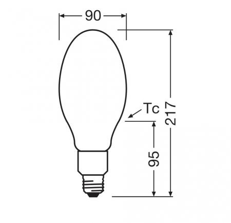Aktion: Nur noch angezeigter Bestand verfügbar:   Ledvance E27 HQL LED FIL Straßenlampe 6000lm 38W wie 125W 840 4000K IP65