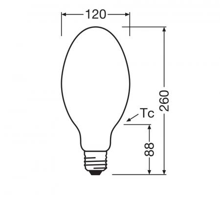 Ledvance E40 HQL LED FIL Straßenlampe 8100lm 60W wie 250W 827 2700K IP65
